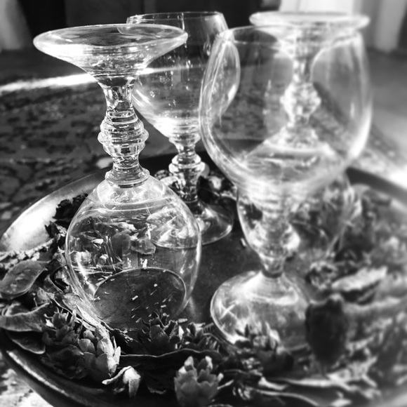 Set of Four Crystal Cordial Glasses - Picture 7 of 14